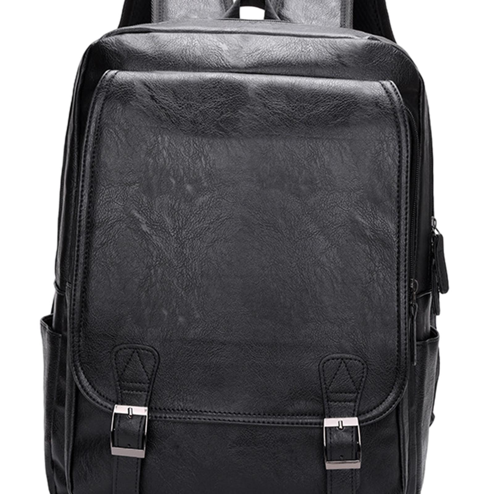 Men's PU Leather Laptop Backpa - đánh giá và giá Leather Work Rucksack Mens