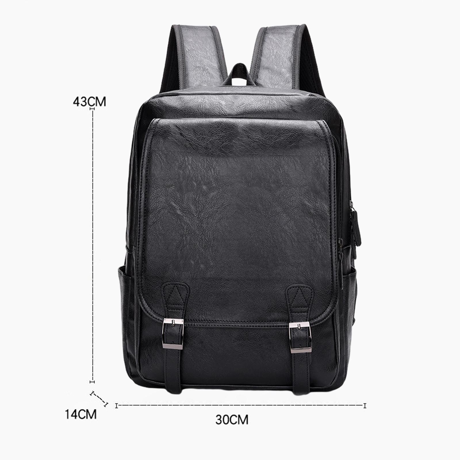 Men's PU Leather Laptop Backpa - đánh giá và giá Leather Work Rucksack Mens